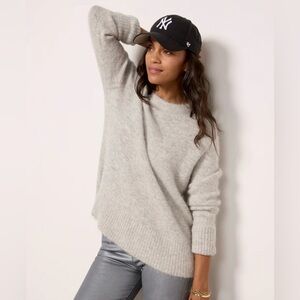 Pistola Gray Alpaca Blend Ivy Crewneck Sweater Size Medium